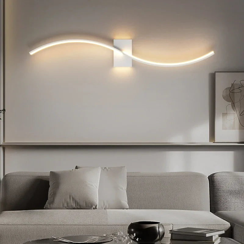 Afralia™ LED Wall Lamp: Modern Long Line Design for Living Room, Bedroom, Hallway, Indoor Lighting
