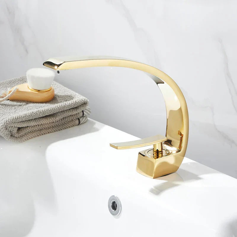 Afralia™ Modern Brass Basin Mixer Faucet with Single Handle for Bathroom Sink