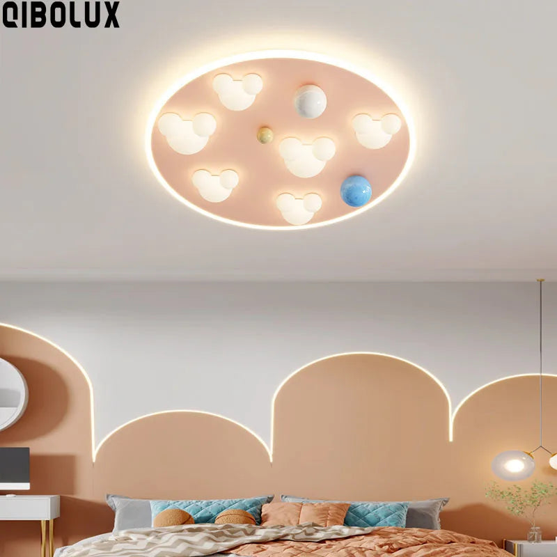 Afralia™ Cloud Shape Ceiling Lights Pink Blue 50CM - Indoor Decorative Ceiling Lamps