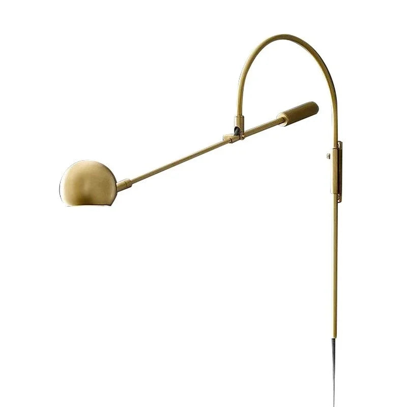 Rotatable G9 Bedside Lamp by Afralia™ - Long Arm Wall Sconce in Gold/Black