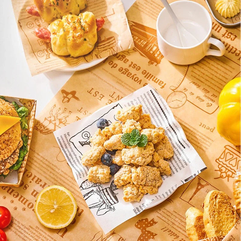 Afralia™ Grease-Resistant Baking Paper for Air Fryers and Wrapping Food