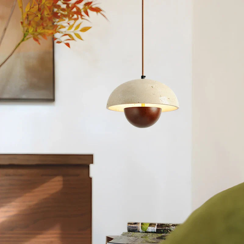 Afralia™ Wabi Sabi Cement LED Pendant Lamps: Minimalist Nordic Hanging Light for Bedroom, Living, Dining Room