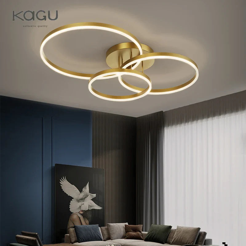 Afralia™ Modern LED Ceiling Chandelier for Living Room Bedroom Kitchen Lighting