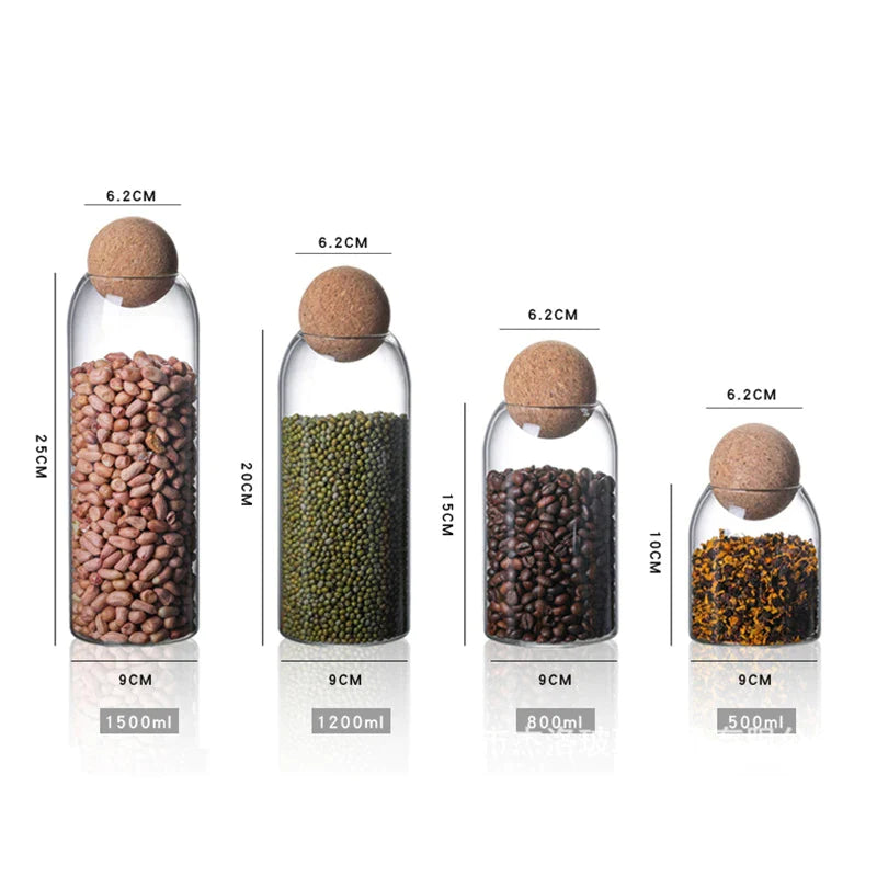Afralia™ Glass Bottle Dispenser Set: Jars, Shampoo, Olive Oil, Makeup Jar