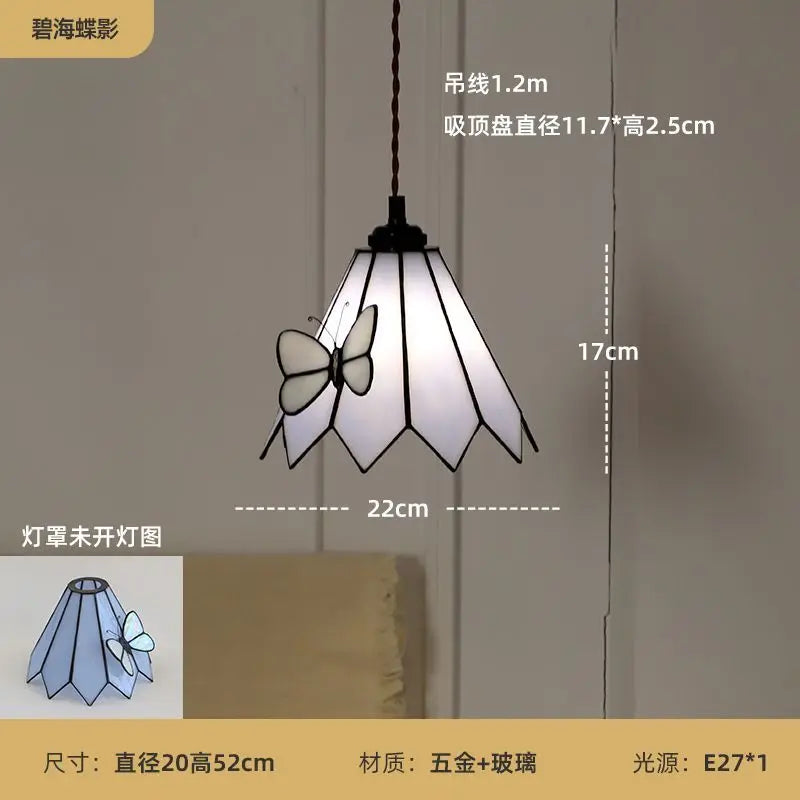 Afralia™ Nordic Retro Colored Glass Chandelier LED Light for Home and Hospitality