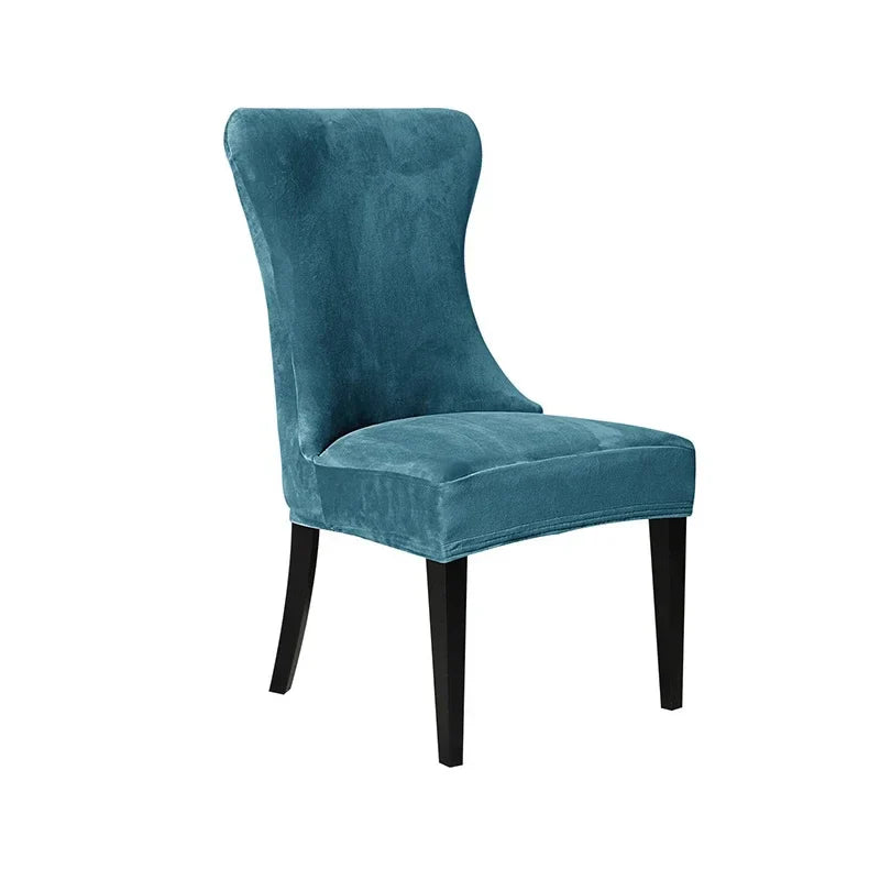 Afralia™ Velvet Fleece High Back Chair Covers: Elegant, Armless Seat Slipcovers