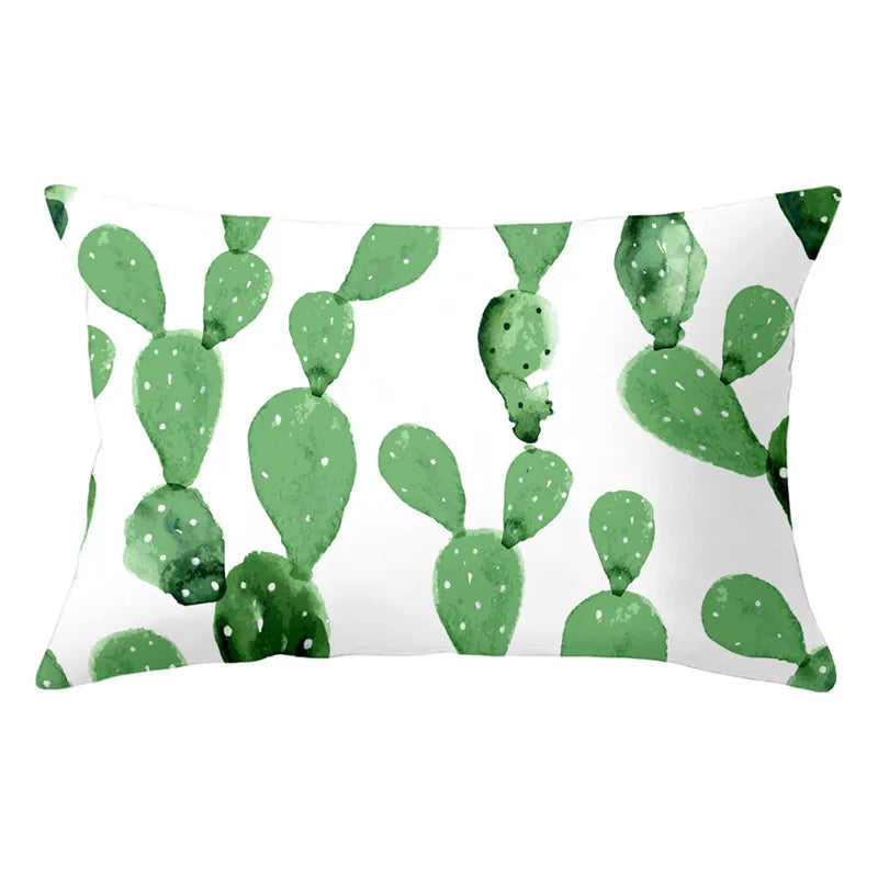 Afralia™ Tropical Cactus Cushion Covers for Kids Room Decor in 30x50CM Size