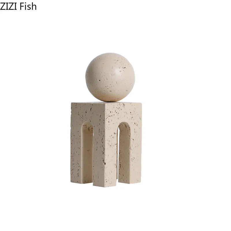 Afralia™ Modern Arch Geometry Ornaments - Creative Desk Decoration & Room Art Statue