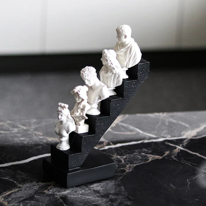 Afralia™ Abstract David Statue Sculpture Home Decor Figurine Ornament