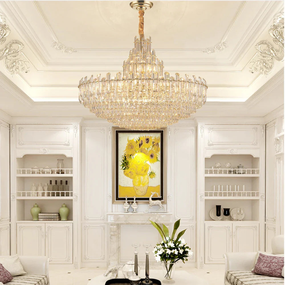 Afralia™ Crystal LED Ceiling Chandelier for Dining Room - Luxurious Decoration