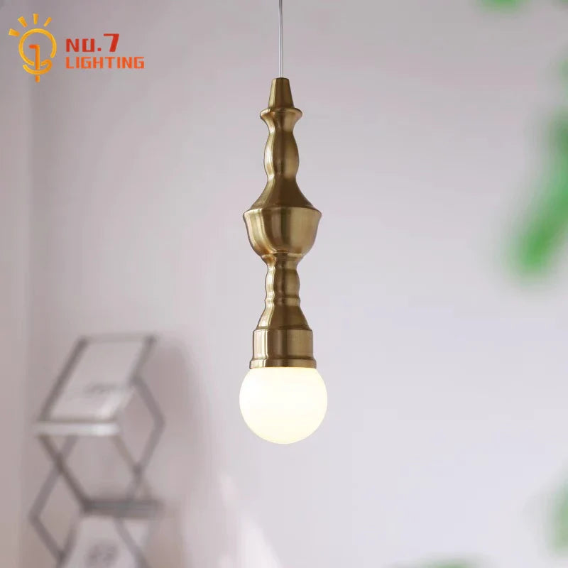 Afralia™ Vintage Industrial Glass Iron Pendant Lights Gold Lustre Roman Column Lamp