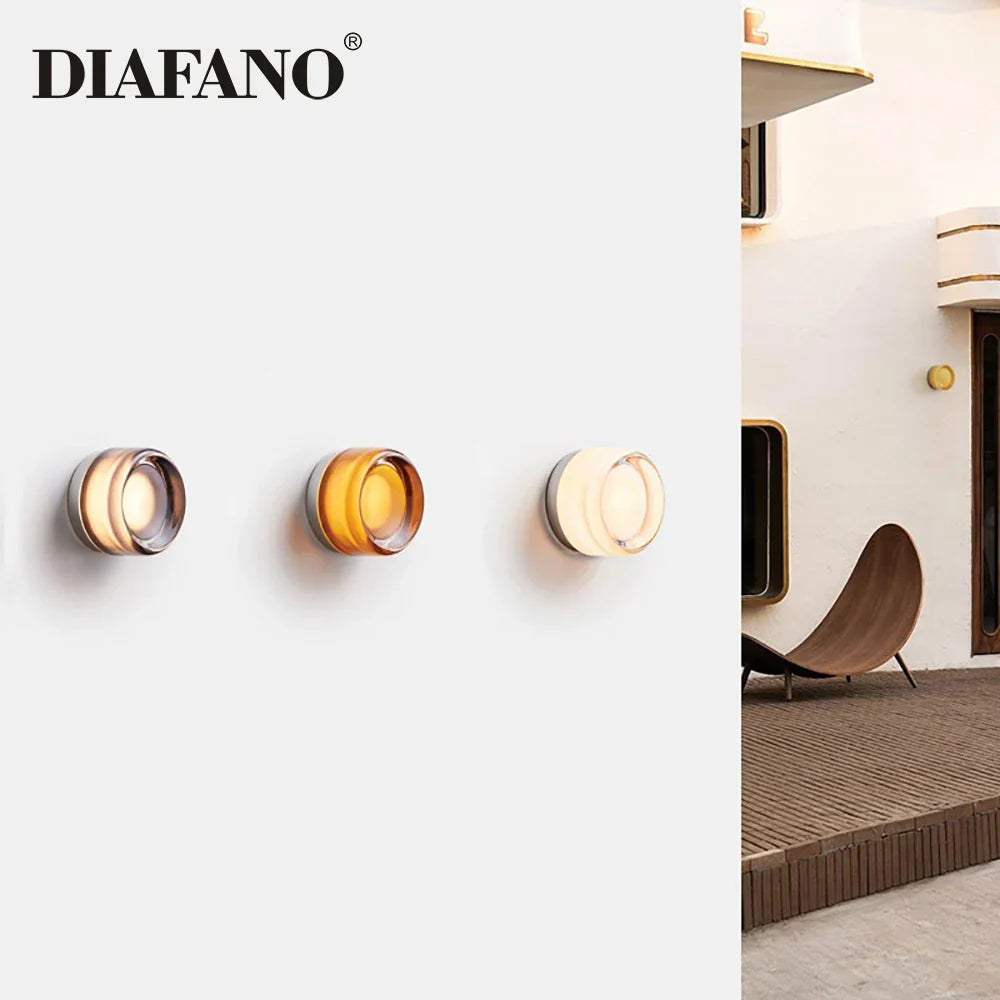 Afralia™ Glass Sconce LED Wall Lamp for Luxury Living Room & Bedroom