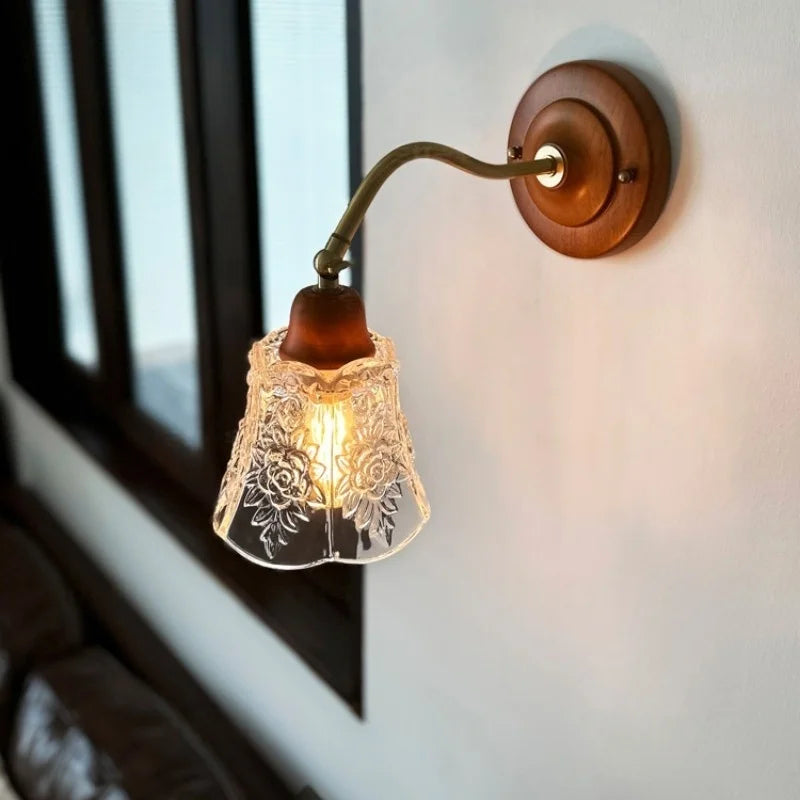 Afralia™ Glass LED Wall Lamp for Living Room Bedroom Loft Bathroom Mirror Light