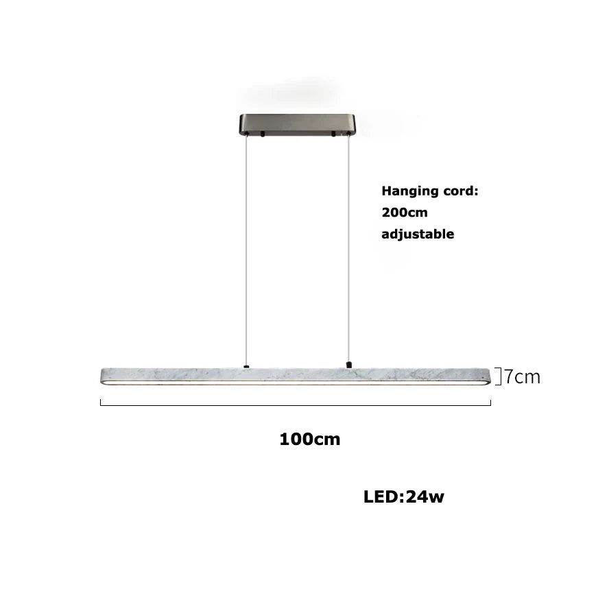 Afralia™ LED Natural Marble Hanging Chandelier for Dinning Room