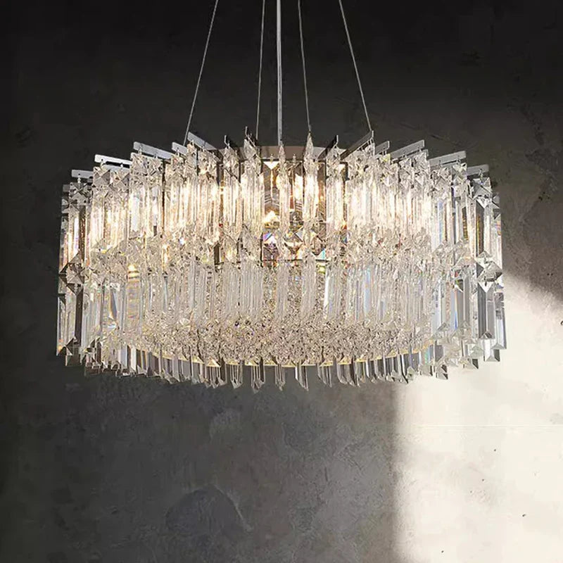 Afralia™ Crystal Chandelier, Luxury Living Room & Bedroom Pendant Light