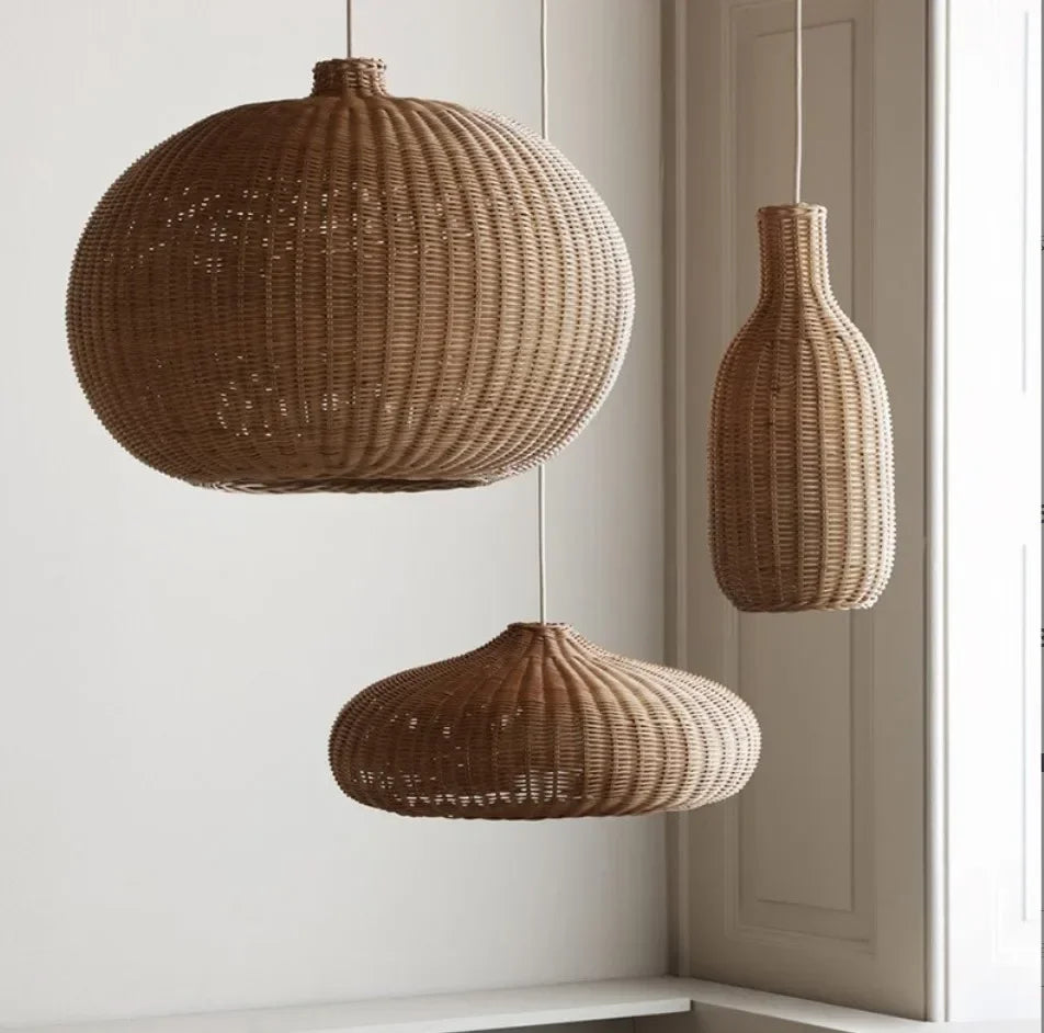 Afralia™ Rattan Pendant Light: Handmade Chinese Style Wicker Lamp for Dining Room & Cafe