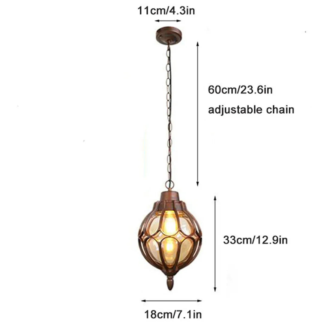 Afralia™ Vintage LED Pendant Lamps for Outdoor Balcony Courtyard with Waterproof Grape Design