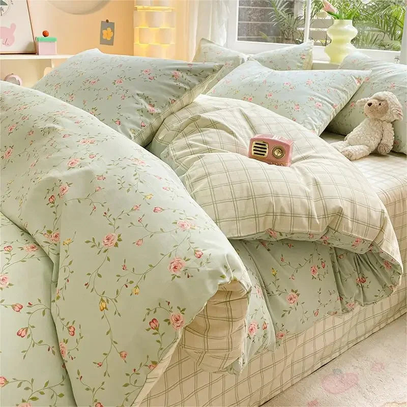 Afralia™ Rural Floral Cotton Comfort Set 200X230Cm Bedclothes