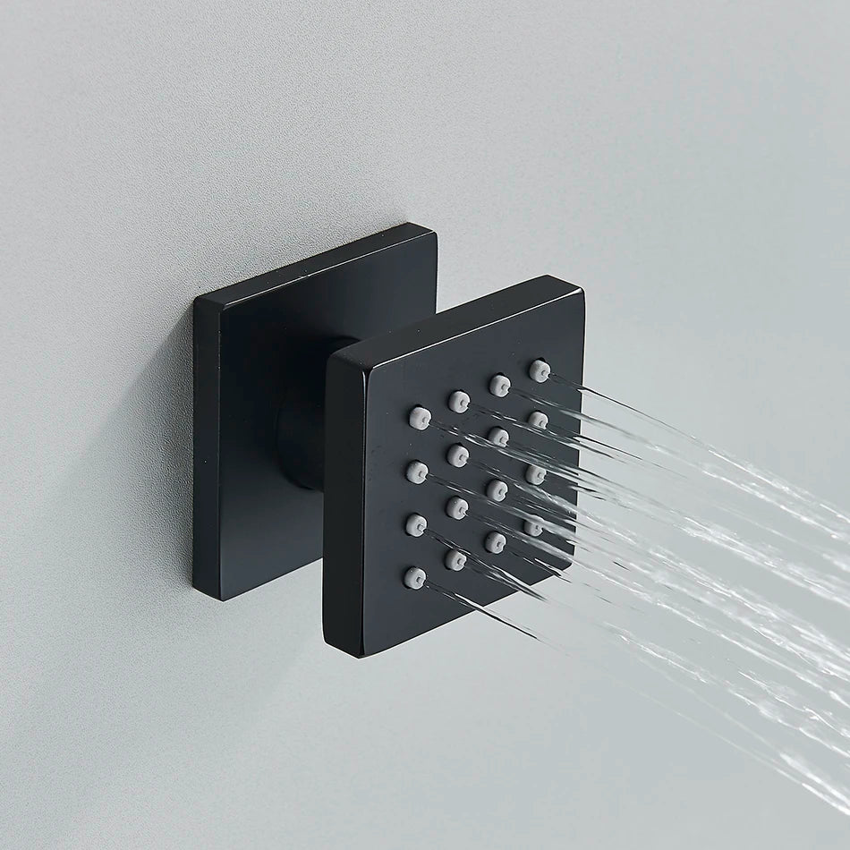 Afralia™ Brass Square Body Spray Shower Jets for Luxury Spa Massage Experience