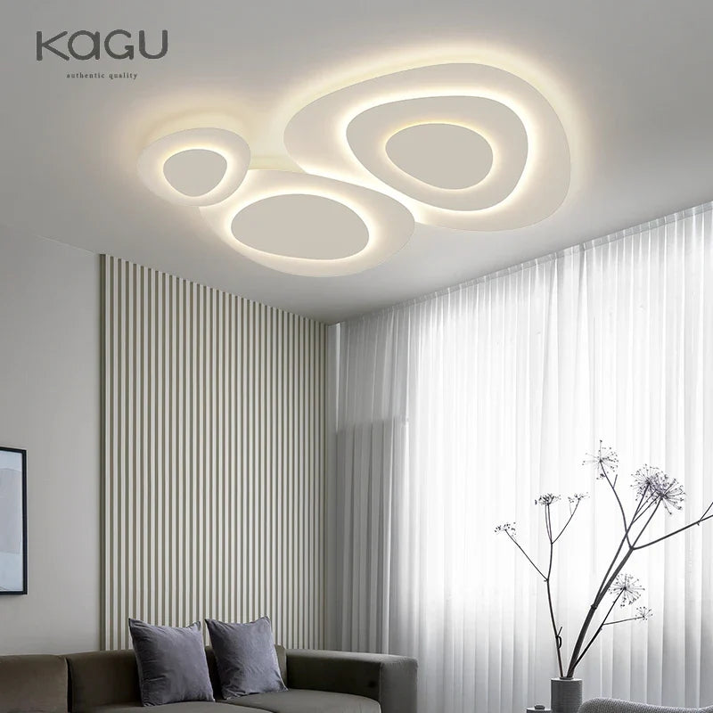 Afralia™ White LED Ceiling Lamp for Modern Living Room Bedroom Kitchen Décor