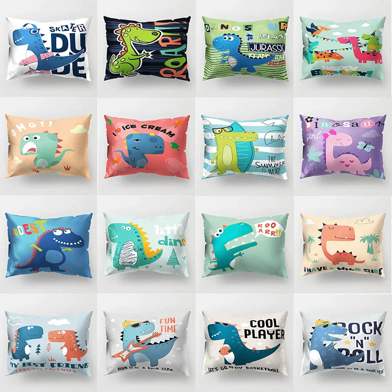 Afralia™ Cartoon Dinosaur Pillowcase for Home Decor and Kids Bedroom
