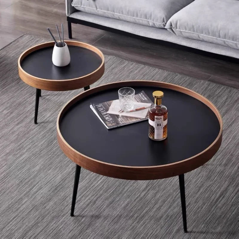 Afralia™ Nordic Small Round Coffee Table - Minimalist Elegance for Modern Living Spaces