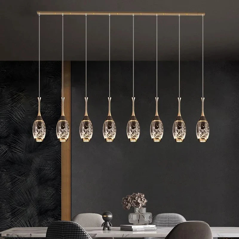Afralia™ LED Chandelier Modern Dining Room Ceiling Light