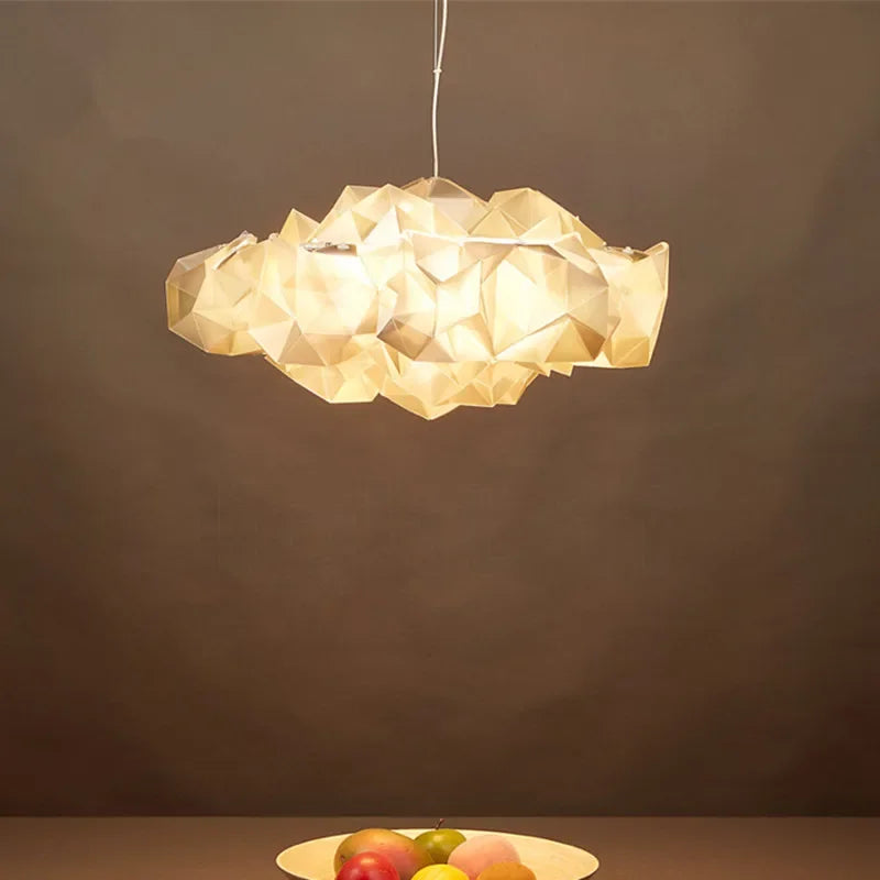 Afralia™ Clouds White Gold Pendant Light