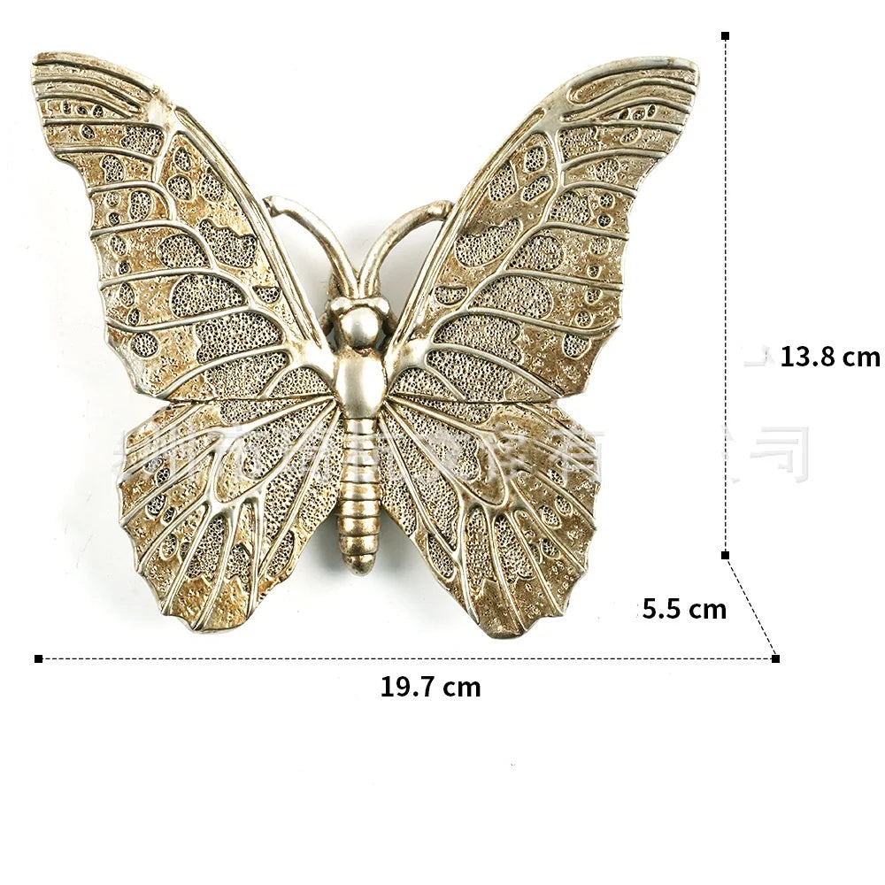 Afralia™ Golden Bird & Butterfly Resin Wall Decoration Statues