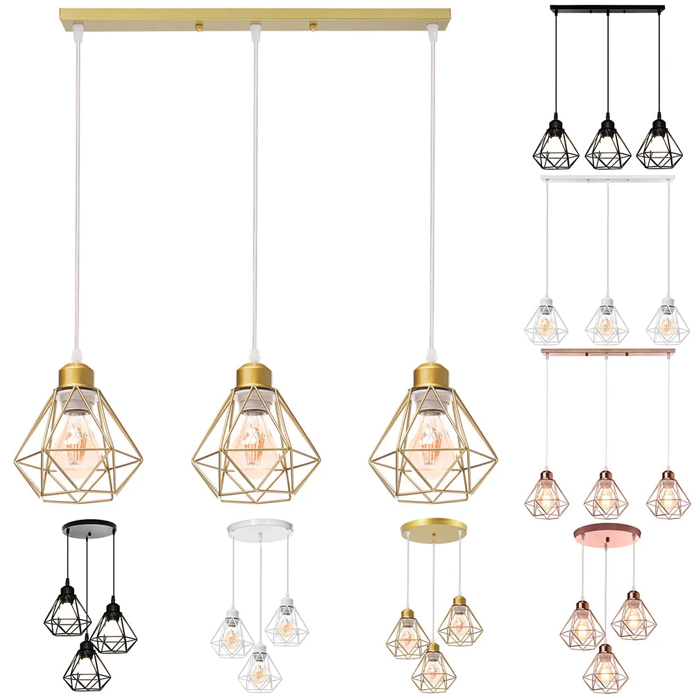 Afralia™ Iron Frame Pendant Chandelier for Modern Indoor Lighting