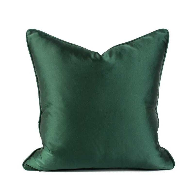 Afralia™ Emerald Green Geo Jaquard Cushion Cover 50x50cm