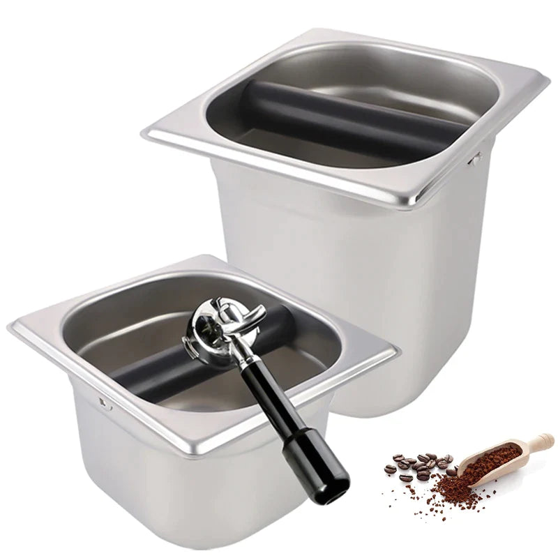 Afralia™ Stainless Steel Espresso Knock Box for Home Kitchen Cafe Shop