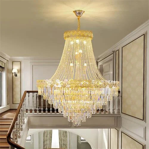 Afralia™ Crystal Chandelier for Duplex & Villa Living Rooms