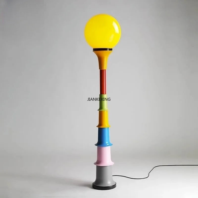 Afralia™ Colorful Retro LED Floor Lamp for Bedroom and Children's Study
