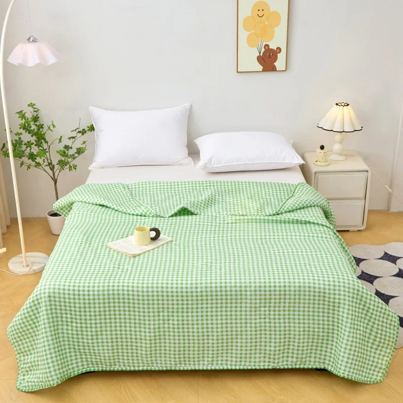 Afralia™ Summer Jacquard Cotton Quilt - Ultra-Thin, Breathable Single Comforter