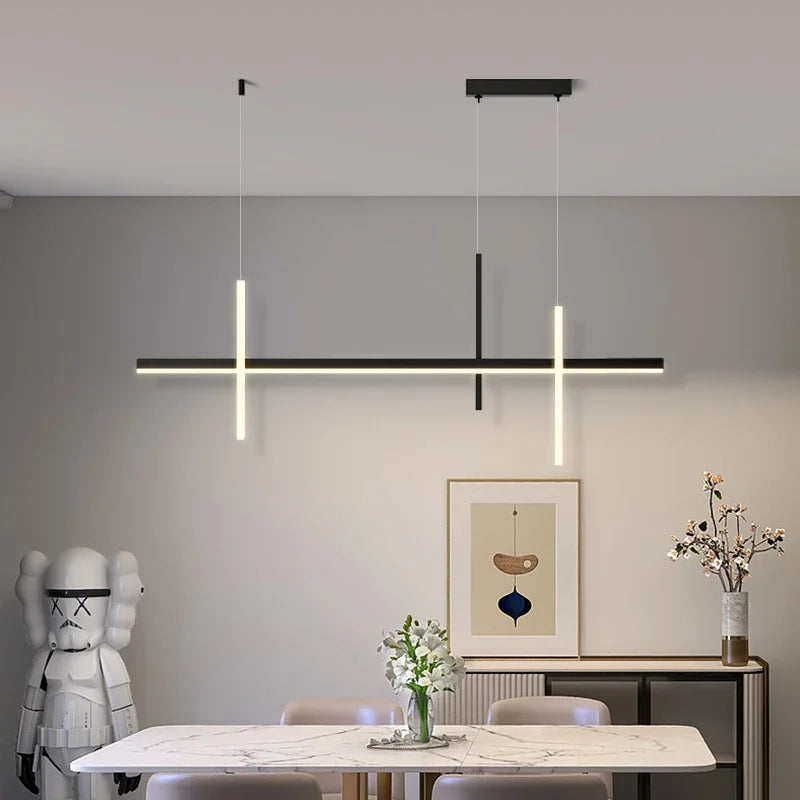 Afralia™ Modern Minimalism LED Chandeliers for Living Dining Room Kitchen Tables Home Decor