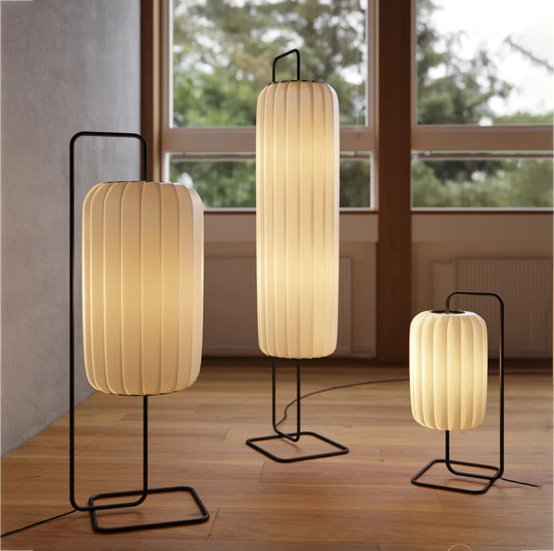 Afralia™ Japanese Style LED Floor Lamp for Living Room Bedroom Tea House