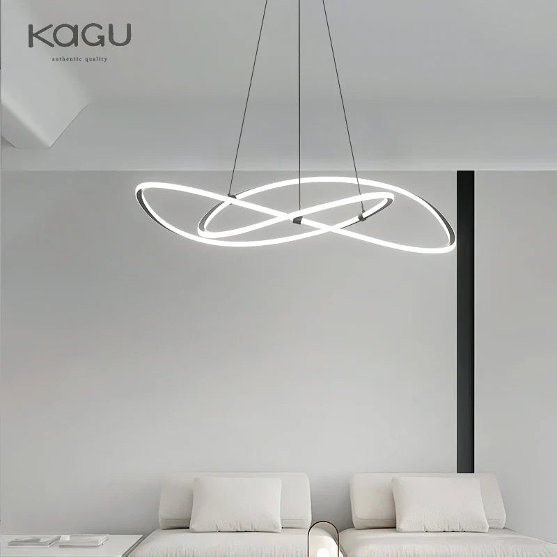 Afralia™ Modern Adjustable Ceiling Chandelier for Living Room Decor