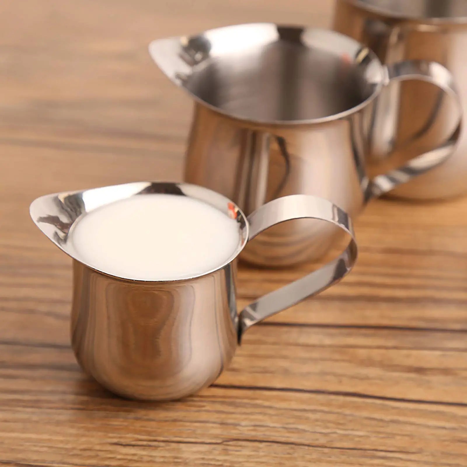 Afralia™ Stainless Steel Milk Frothing Pitcher Cup for Espresso Coffee - 12oz Measure & Pour
