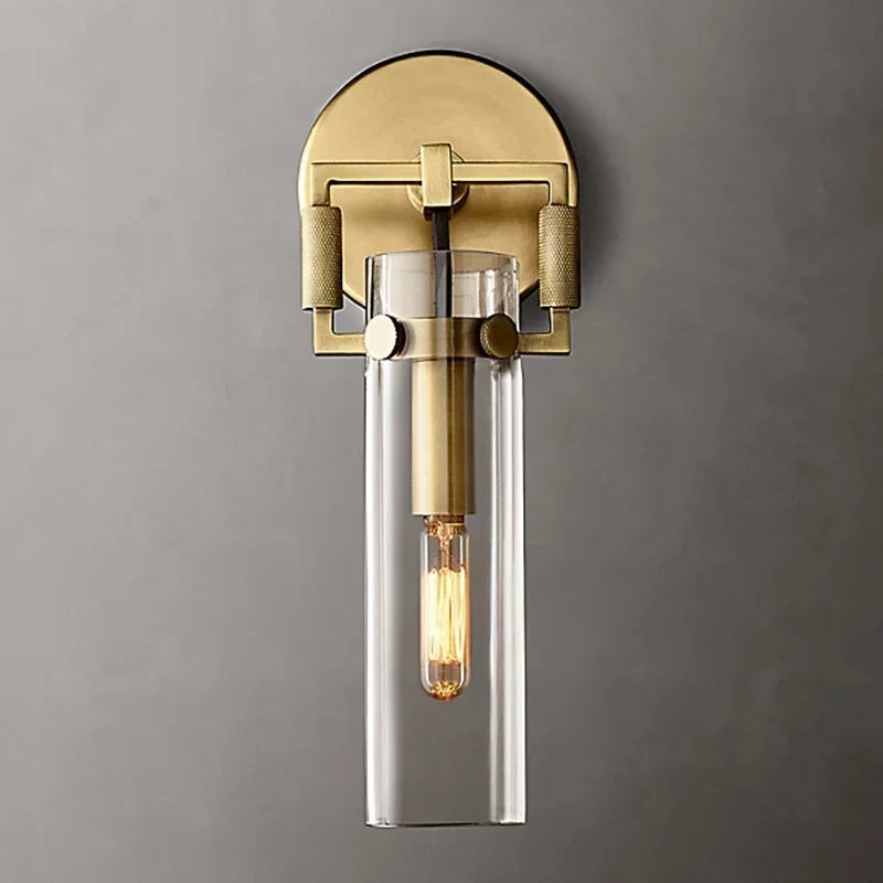Afralia™ Industrial Glass Wall Lamp Retro Sconce for Bedroom Study Loft Dining Room
