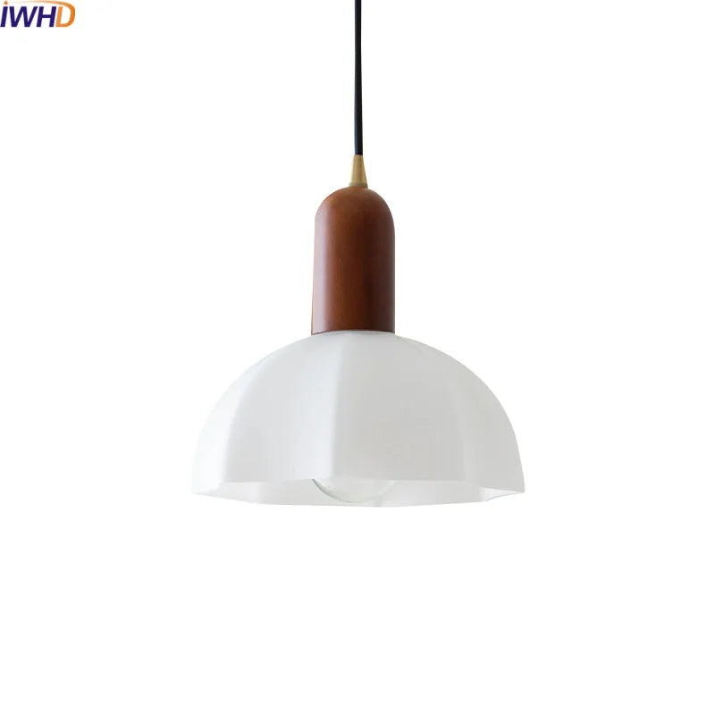 Afralia™ White Glass LED Pendant Lamp - Modern Hanging Light Fixtures