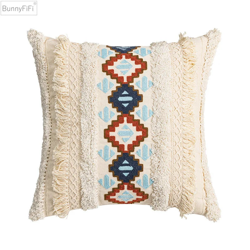 Afralia™ Geometric Embroidered Cushion Cover - 45x45cm/30x50cm - Ethnical Pattern