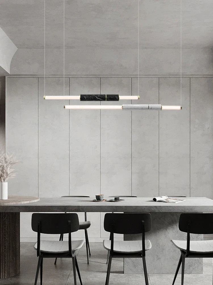 Afralia™ Alabaster Marble LED Chandelier for High-End Nordic Dining Room Lighting