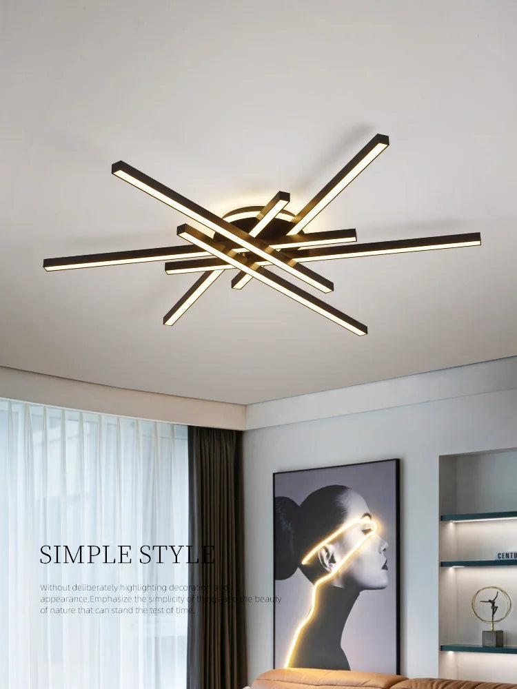 Afralia™ Minimal Line Ceiling Lamps: Modern Nordic Design for Living Room and Bedroom