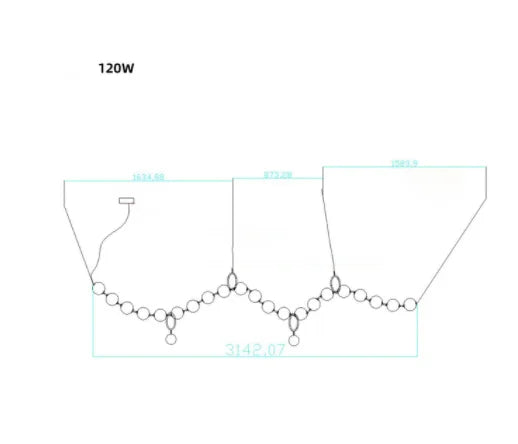 Afralia™ Brass Artistic Necklace Chandelier Lighting for Living Room