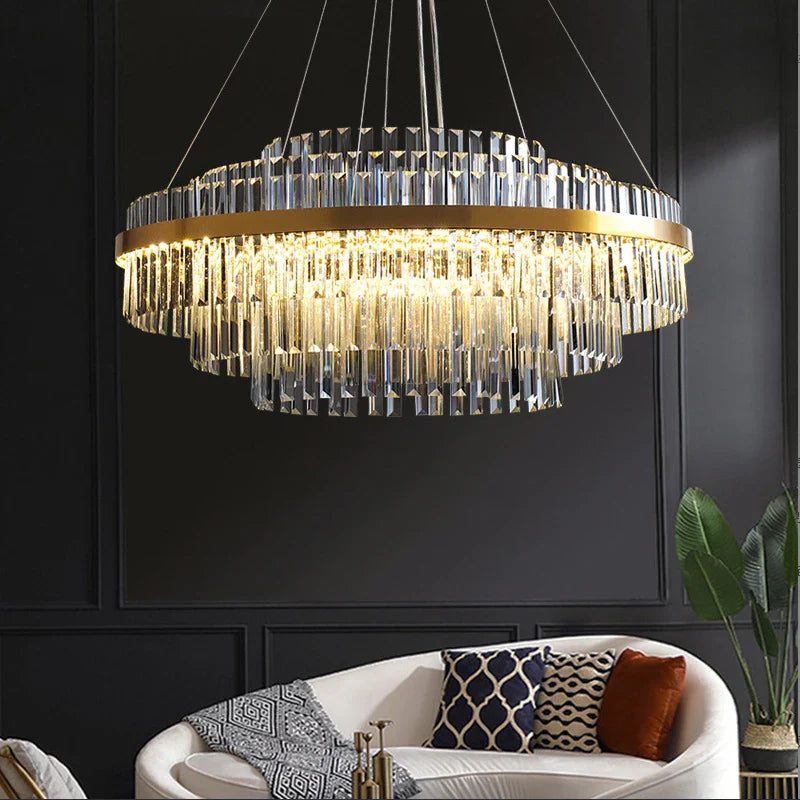 Afralia™ Luxury LED Crystal Chandeliers for Living Dining Room Decor - Modern Home Lighting