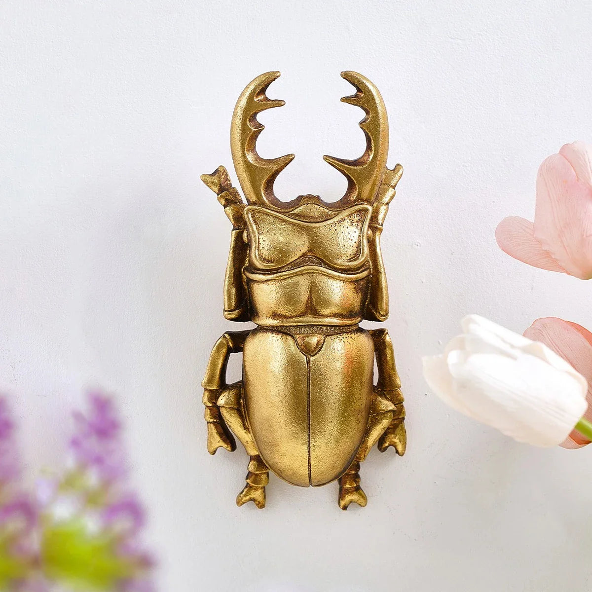Afralia™ Golden Beetle Resin Handicrafts - Background Wall Decoration