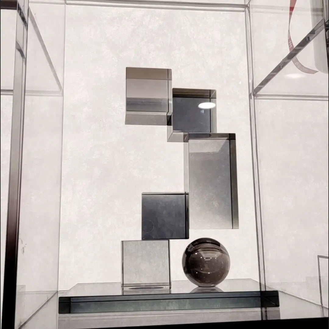 Afralia™ Geometric Crystal Glass Bookshelf Ornaments