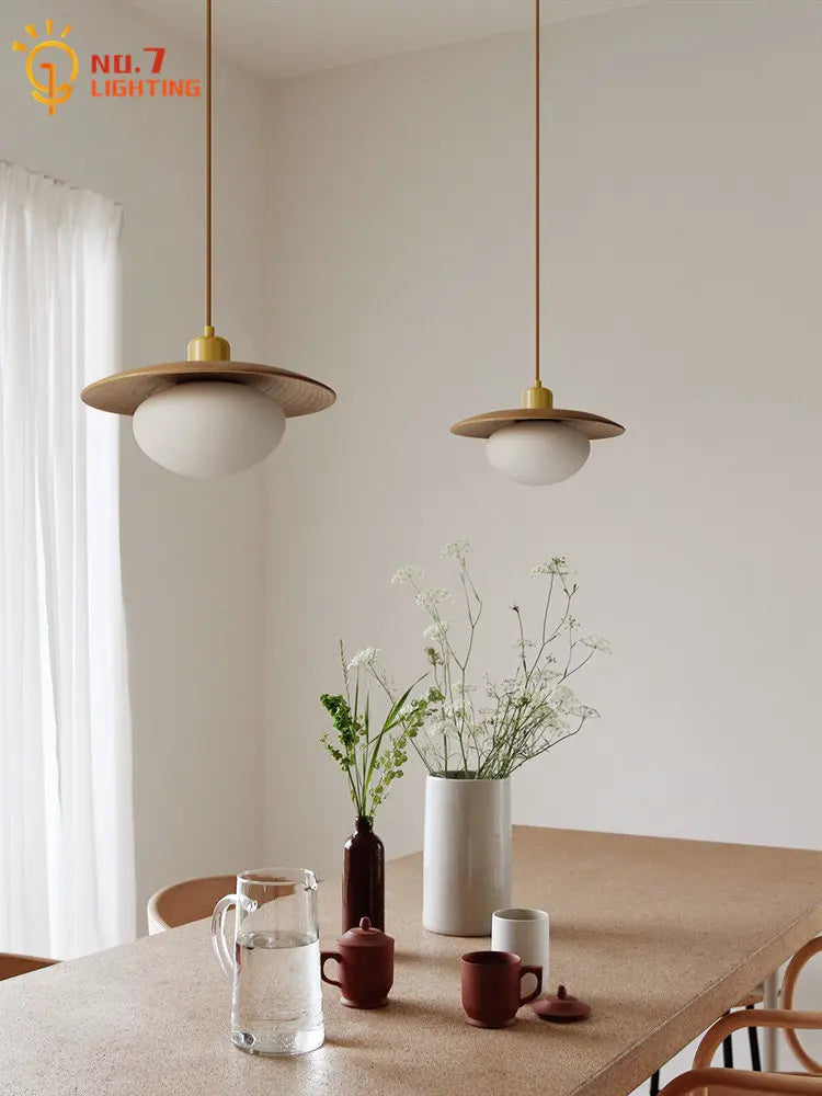 Afralia™ Cream Wind Pendant Lights LED E27 Minimalist Modern Fixtures for Kitchen Island