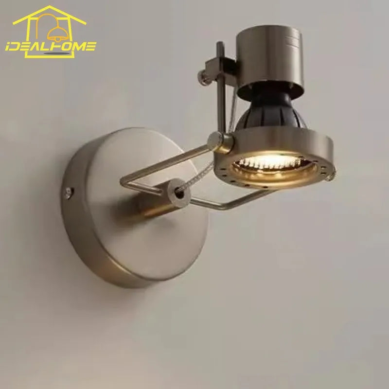 Afralia™ LED Industrial Bedroom Wall Lamp Black/Nickel Mounted Studio Cafe Background